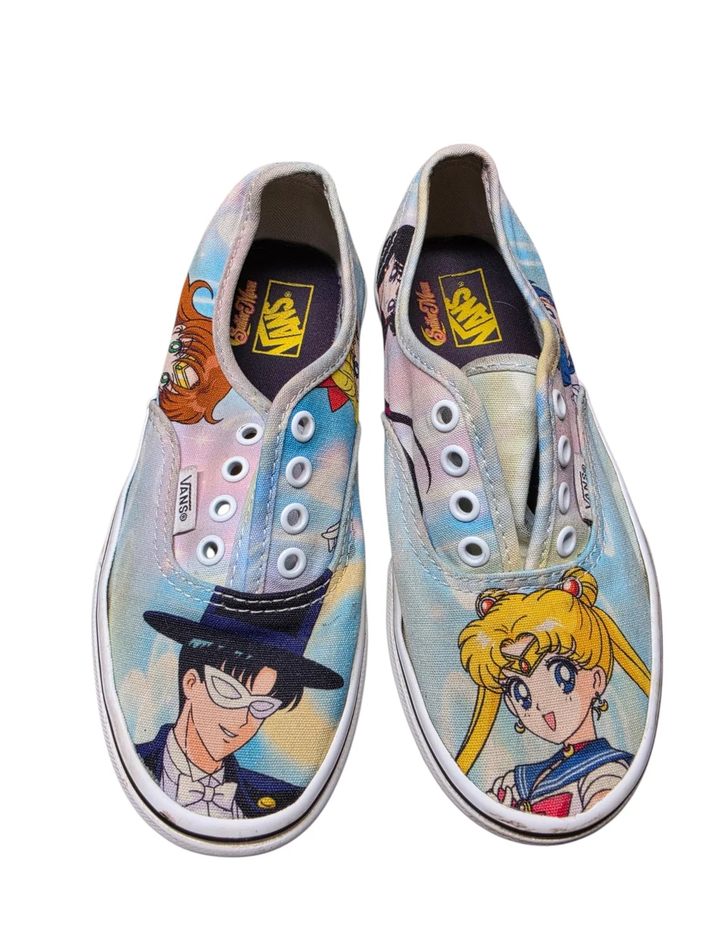 Vans x Sailor Moon Kids Slip-On Shoes Size 2 Anime Canvas Sneakers Youth
